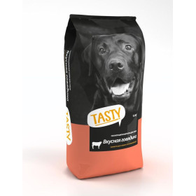 TASTY Сухой корм для взрослых собак с говядиной