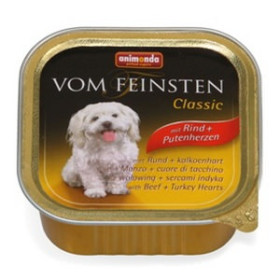 Animonda Консервы VOM FEINSTEN CLASSIC с сердцем индейки и говядиной для собак 150г