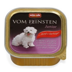 Animonda Консервы VOM FEINSTEN JUNIOR с говядиной и мясом домашней птицы для щенков и юниоров 150г