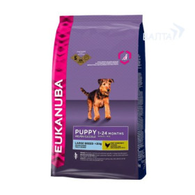 EUKANUBA Dog для щенков крупных пород 1+ курица