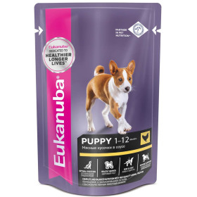 Eukanuba Dog паучи корм для щенков в соусе 100 г