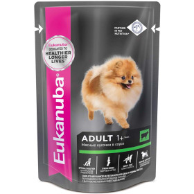 Eukanuba Dog паучи корм для собак говядина в соусе 100 г