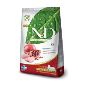 Farmina N&D Dog GF Chicken & Pomegranate Adult MINI беззерновой корм для взрослых собак мелких пород, курица гранат