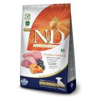 Farmina N&D Dog GF Pumpkin Lamb & Blueberry Puppy Mini корм для щенков мелких пород, беременных и кормящих собак. Ягненок, тыква, черника