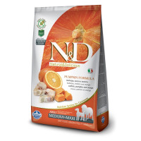 Farmina N&D Dog GF Pumpkin Codfish & Orange Adult Medium & Maxi корм для взрослых собак средних и крупных пород. Треска, тыква, апельсин