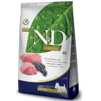 Farmina N&D Dog GF Lamb&Blueberry Adult Mini беззерновой корм для взрослых мелких собак, ягненок и черника