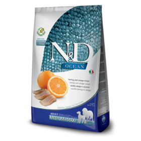 Farmina N&D Dog LG Codfish, Spelt, Oats & Orange Adult Medium & Maxi корм для взрослых собак средних и крупных пород. Треска, спельта, апельсин