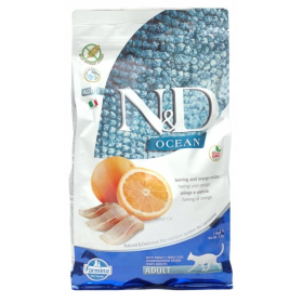Farmina N&D Cat OCEAN HERRING&ORANGE Adult Беззерновой корм для взрослых кошек Сельдь c Апельсином