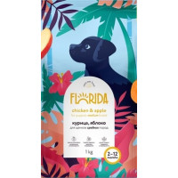 Florida Dog Puppy сухой корм для щенков собак средних пород курица яблоко