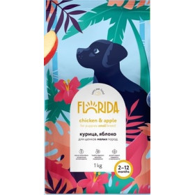 Florida Dog Puppy сухой корм для щенков собак мелких пород курица яблоко