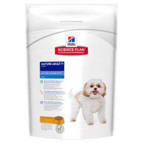 HILLS SP Mini Mature Adult Dog 7+ Active Longevity сухой корм для пожилых собак мини пород, курица