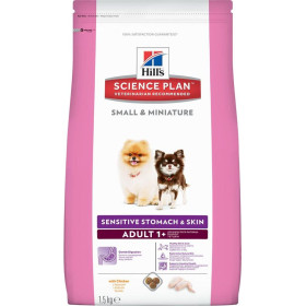 HILLS SP Adult Dog Small&Miniature Sensitive Stomach Skin сухой корм для декоративных пород Деликат