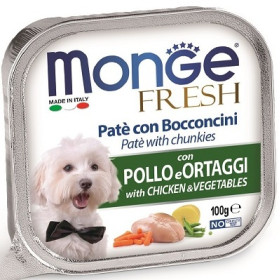 Monge Dog Fresh консервы для собак курица с овощами 100г