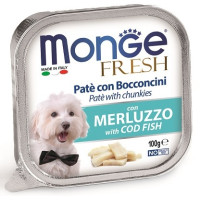 Monge Dog Fresh консервы для собак треска 100г