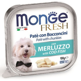 Monge Dog Fresh консервы для собак треска 100г