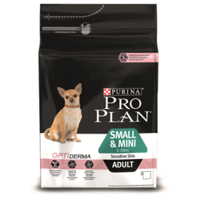 Проплан Dog OPTIDERMA корм для взрослых собак мелких пород лосось рис