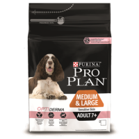 Проплан Dog OPTIDERMA для собак старше 7 лет средних и крупных пород с чувствительной кожей