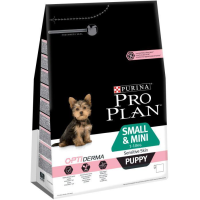 Проплан Dog OPTIDERMA корм для щенков мелких пород чувствительная кожа лосось