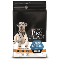 Проплан Dog ATHLETIC OPTIHEALTH корм для взрослых собак крупных пород атлетического телосложения курица рис