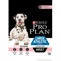 Проплан Dog ATHLETIC OPTIDERMA корм для взрослых собак крупных пород атлетик чувствительная кожа лосось