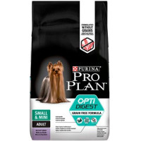Проплан Dog OPTIDIGEST Grain Free корм для собак мелких пород индейка беззерновой