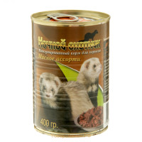 Ночной охотник сухой корм для хорьков мясное ассорти 400 гр.