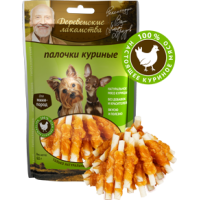 Деревенские лакомства для собак мини-пород Палочки куриные 60г 79711496