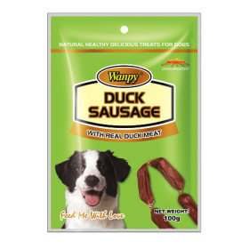 Wanpy Dog лакомство для собак утиные сосиски 100 г