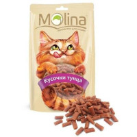 MOLINA Лакомство для кошек Кусочки тунца, 80гр