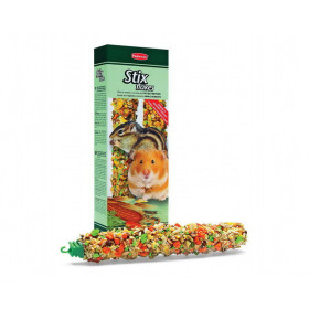 Padovan Лакомства STIX FLAKES criceti палочки овощные для хомяков и бурундуков 2* 100г