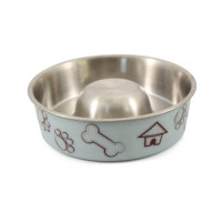 Triol Миска металлическая для собак "Домик" Slow feed 1,0 л