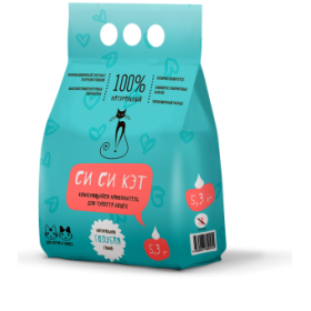 СИСИКЭТ комкующийся наполнитель для кошачьего туалета 