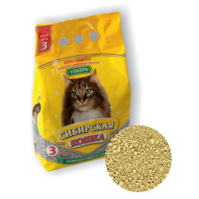 Сибирская кошка наполнитель Ультра минеральный впитывающий
