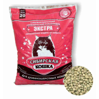 Сибирская кошка наполнитель Экстра минеральный впитывающий для длинношерстных кошек