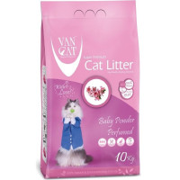 Van Cat комкующийся наполнитель без пыли с ароматом Детской присыпки