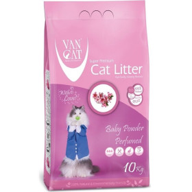 Van Cat комкующийся наполнитель без пыли с ароматом Детской присыпки