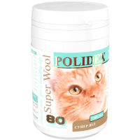 POLIDEX Витамины Super-Wool для кошек 80 таб.